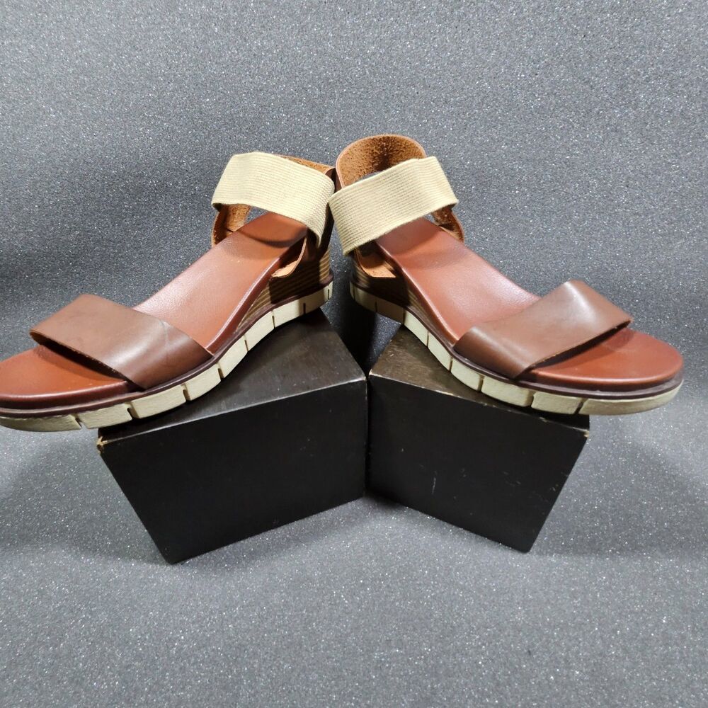Maurices SuperCush April Flatform Wedge Sandals Brown Size 8